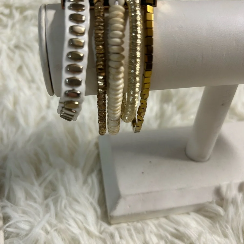 Victoria Emerson Gold and Cream Bracelet Set - Picture 5 of 9